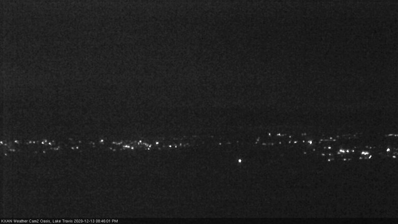 Lake Travis webcam, December 13, 2020 8:45 PM CT