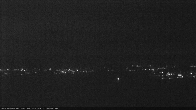Lake Travis webcam, December 13, 2020 9:25 PM CT
