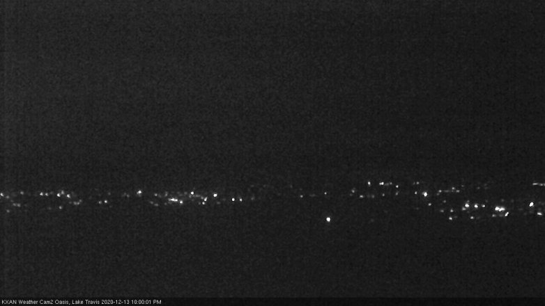 Lake Travis webcam, December 13, 2020 10:00 PM CT