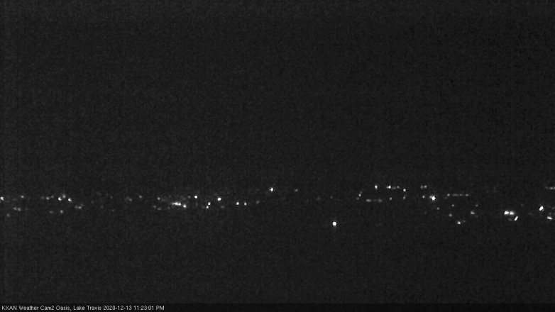 Lake Travis webcam, December 13, 2020 11:25 PM CT