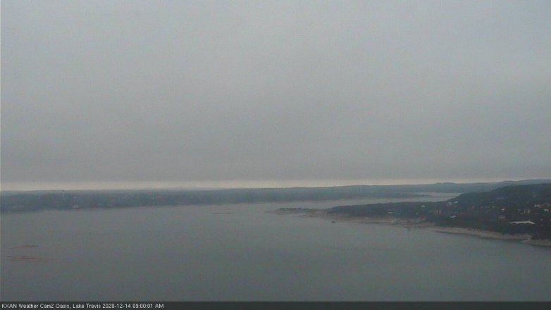 Lake Travis webcam, December 14, 2020 9:00 AM CT