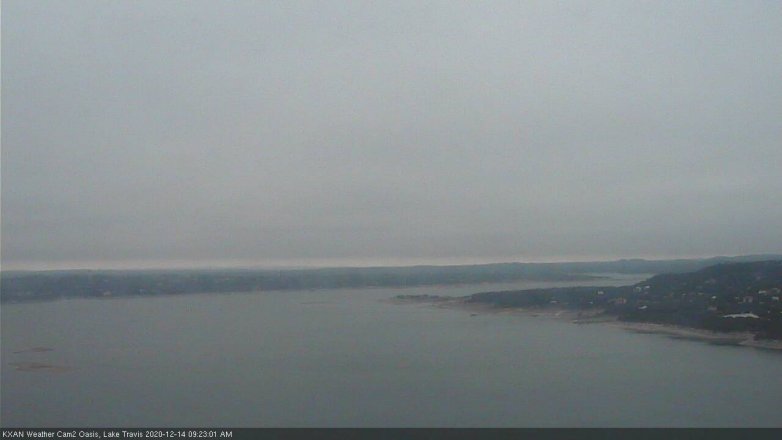 Lake Travis webcam, December 14, 2020 9:25 AM CT