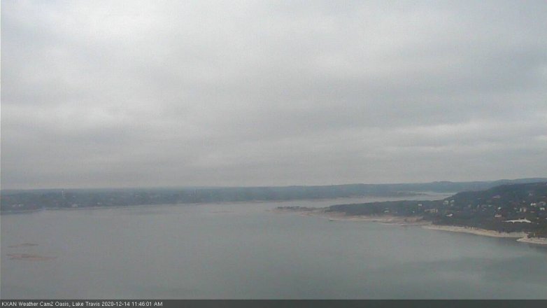 Lake Travis webcam, December 14, 2020 11:45 AM CT