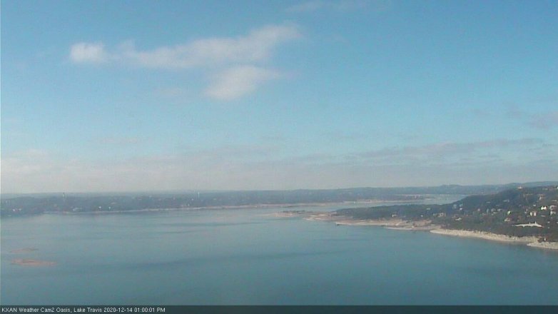 Lake Travis webcam, December 14, 2020 1:00 PM CT