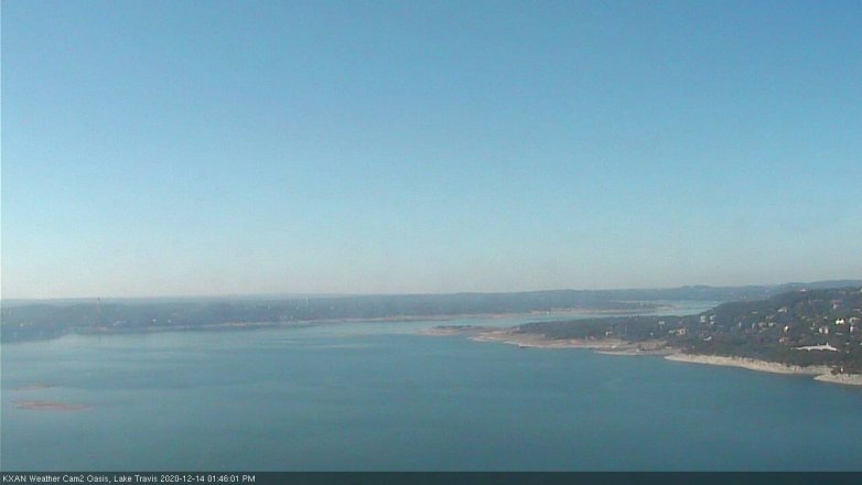 Lake Travis webcam, December 14, 2020 1:45 PM CT