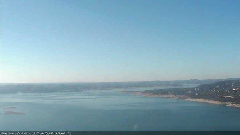 Lake Travis webcam, December 14, 2020 2:45 PM CT