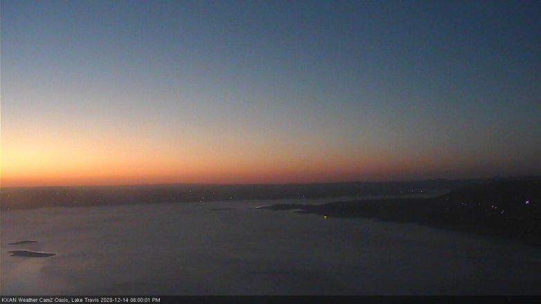Lake Travis webcam, December 14, 2020 6:00 PM CT