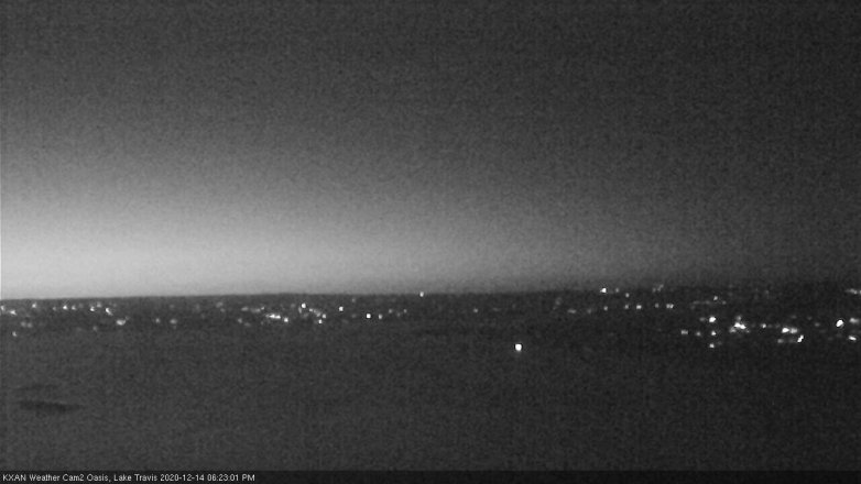 Lake Travis webcam, December 14, 2020 6:25 PM CT