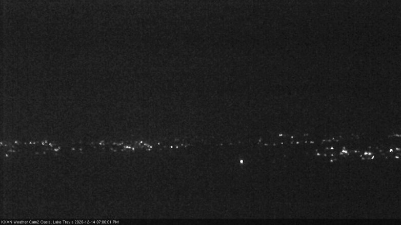 Lake Travis webcam, December 14, 2020 7:00 PM CT