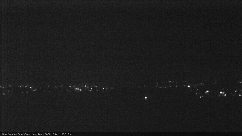 Lake Travis webcam, December 14, 2020 11:00 PM CT