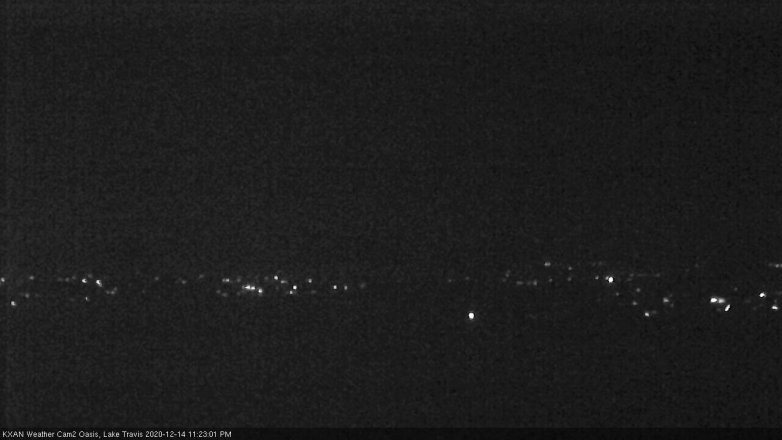 Lake Travis webcam, December 14, 2020 11:25 PM CT