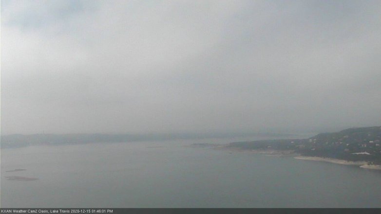 Lake Travis webcam, December 15, 2020 1:45 PM CT