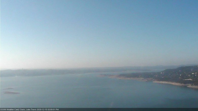 Lake Travis webcam, December 15, 2020 3:00 PM CT