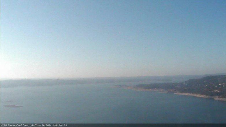 Lake Travis webcam, December 15, 2020 3:25 PM CT