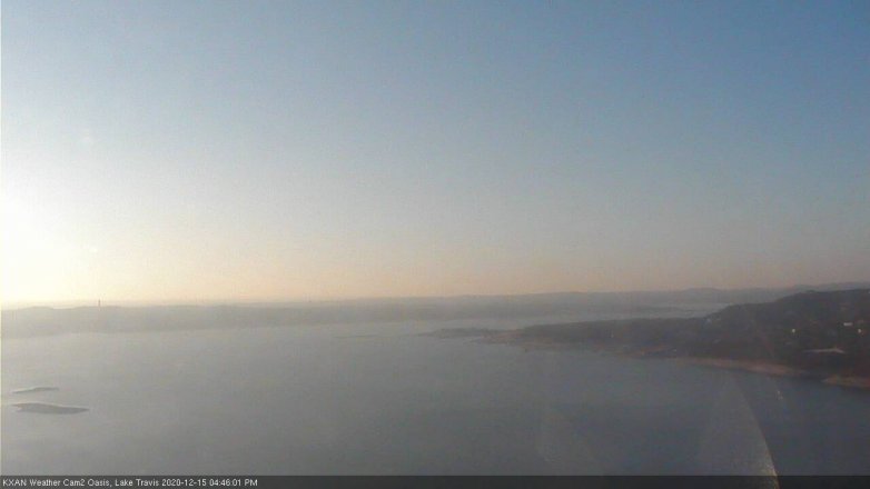 Lake Travis webcam, December 15, 2020 4:45 PM CT