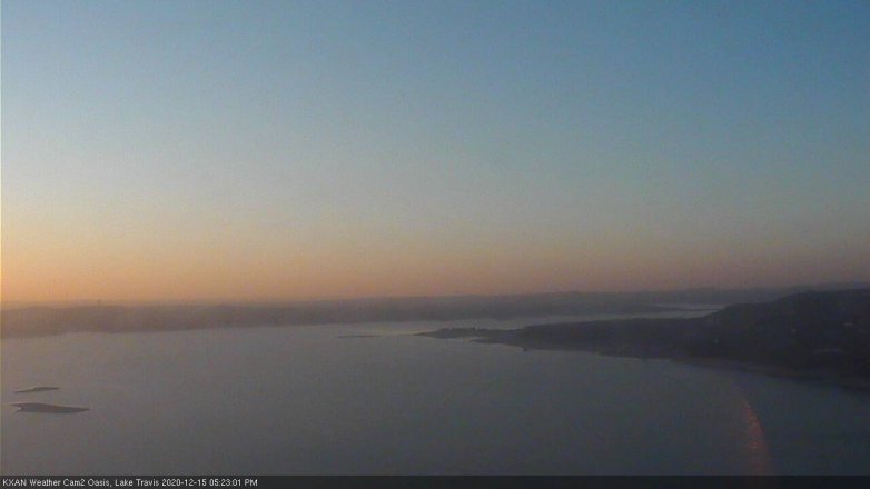 Lake Travis webcam, December 15, 2020 5:25 PM CT