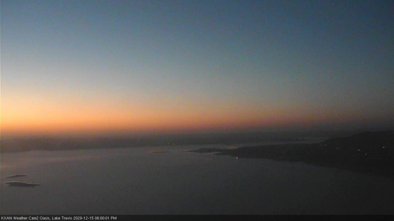Lake Travis webcam, December 15, 2020 6:00 PM CT