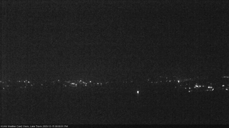 Lake Travis webcam, December 15, 2020 8:00 PM CT