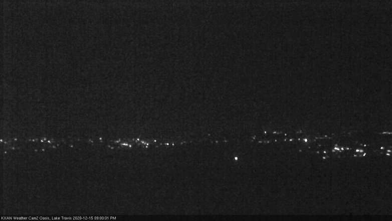 Lake Travis webcam, December 15, 2020 9:00 PM CT