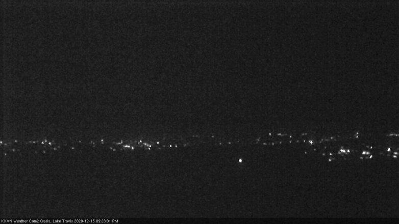 Lake Travis webcam, December 15, 2020 9:25 PM CT
