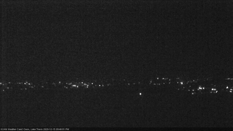 Lake Travis webcam, December 15, 2020 9:45 PM CT