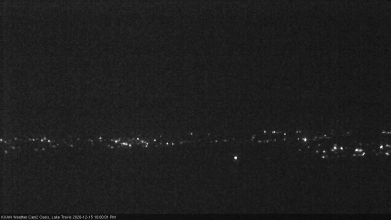 Lake Travis webcam, December 15, 2020 10:00 PM CT