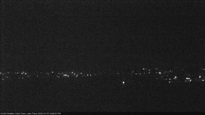 Lake Travis webcam, December 15, 2020 10:45 PM CT