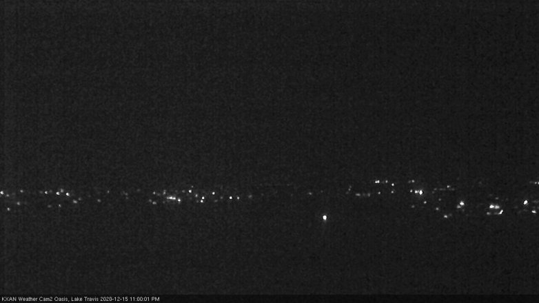 Lake Travis webcam, December 15, 2020 11:00 PM CT