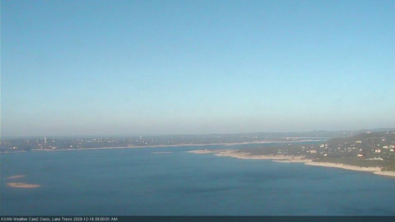 Lake Travis webcam, December 16, 2020 9:00 AM CT