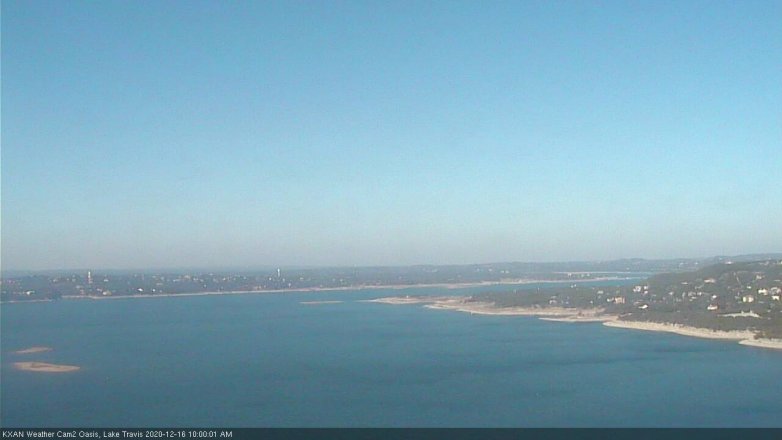 Lake Travis webcam, December 16, 2020 10:00 AM CT