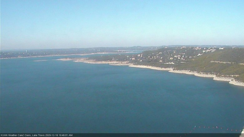Lake Travis webcam, December 16, 2020 10:45 AM CT