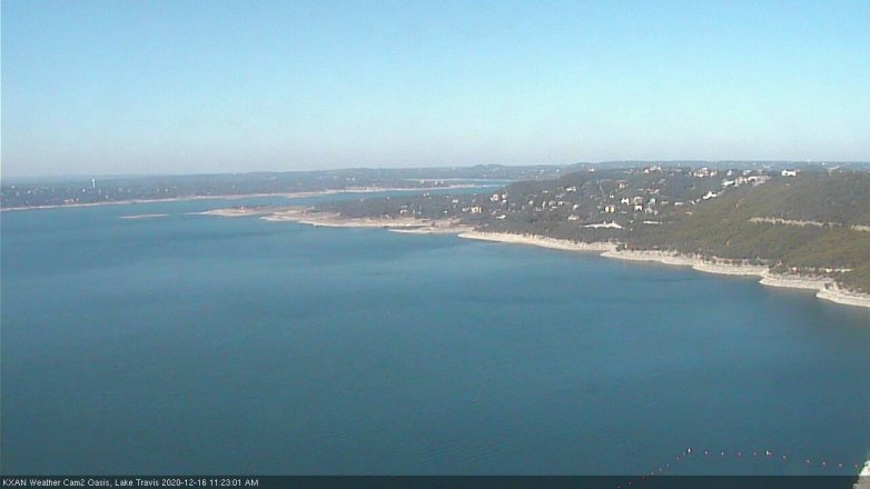 Lake Travis webcam, December 16, 2020 11:25 AM CT