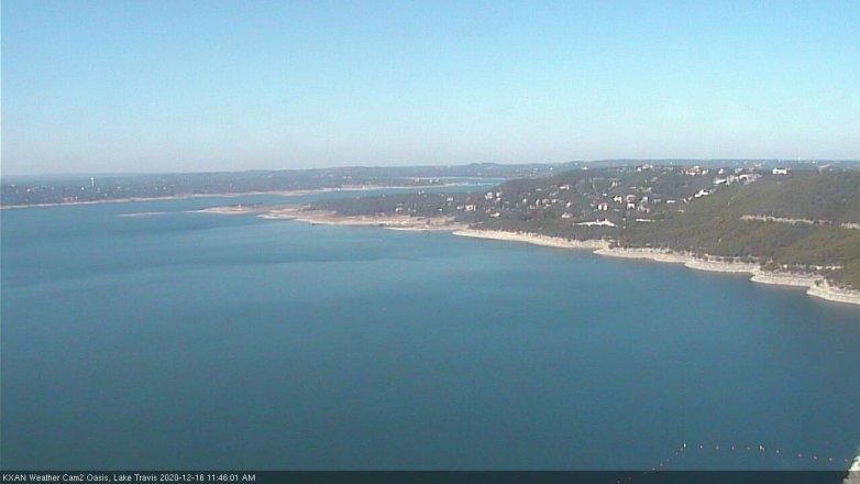 Lake Travis webcam, December 16, 2020 11:45 AM CT