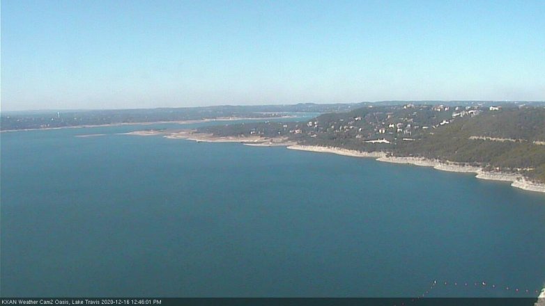 Lake Travis webcam, December 16, 2020 12:45 PM CT