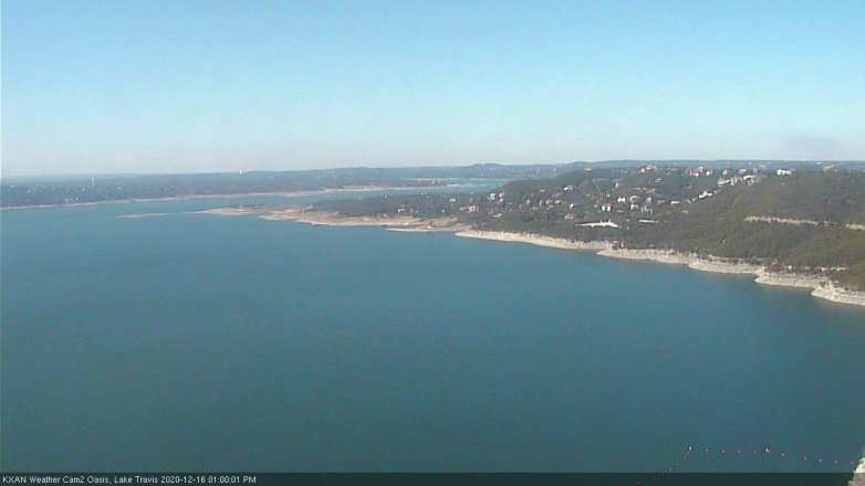 Lake Travis webcam, December 16, 2020 1:00 PM CT