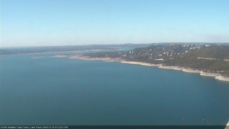Lake Travis webcam, December 16, 2020 1:25 PM CT