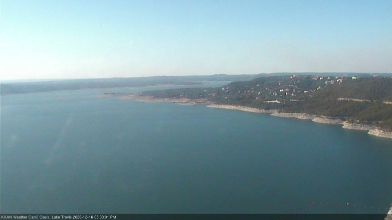 Lake Travis webcam, December 16, 2020 3:00 PM CT