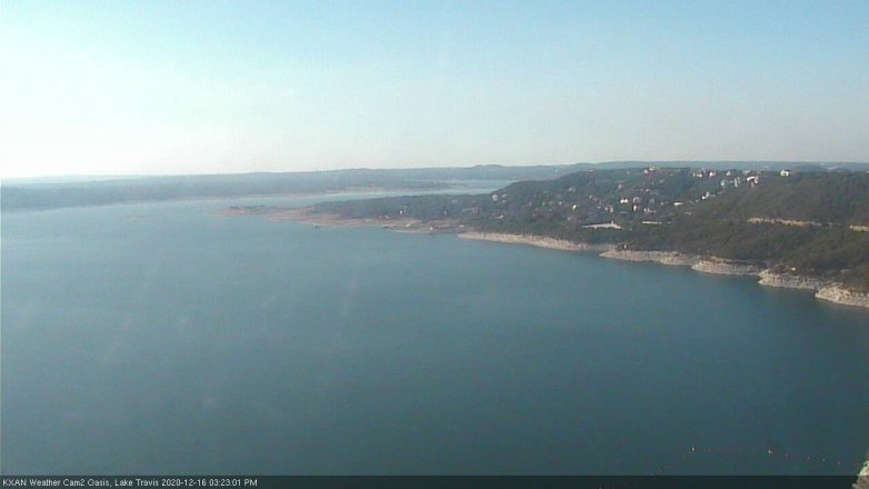 Lake Travis webcam, December 16, 2020 3:25 PM CT