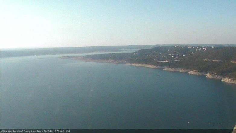 Lake Travis webcam, December 16, 2020 3:45 PM CT