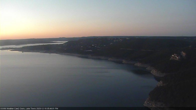 Lake Travis webcam, December 16, 2020 5:45 PM CT