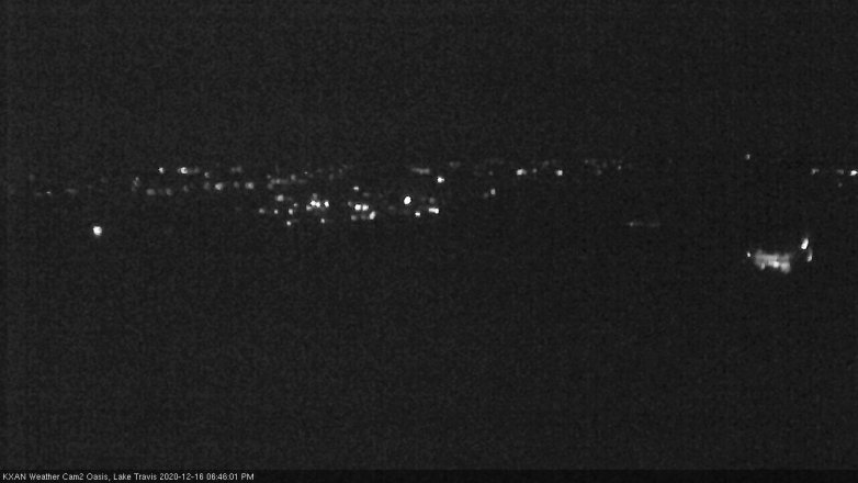 Lake Travis webcam, December 16, 2020 6:45 PM CT