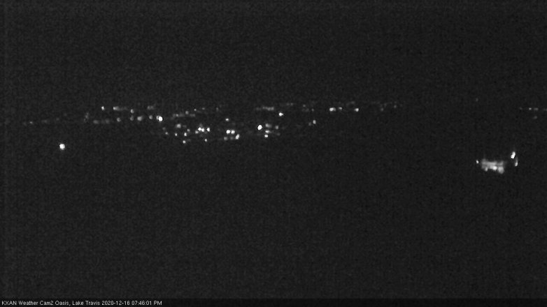 Lake Travis webcam, December 16, 2020 7:45 PM CT