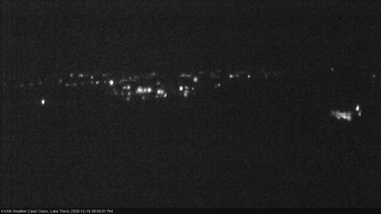 Lake Travis webcam, December 16, 2020 8:00 PM CT