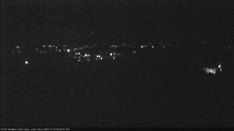 Lake Travis webcam, December 16, 2020 8:45 PM CT