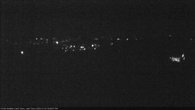 Lake Travis webcam, December 16, 2020 10:45 PM CT