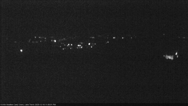 Lake Travis webcam, December 16, 2020 11:00 PM CT