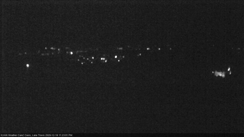 Lake Travis webcam, December 16, 2020 11:25 PM CT