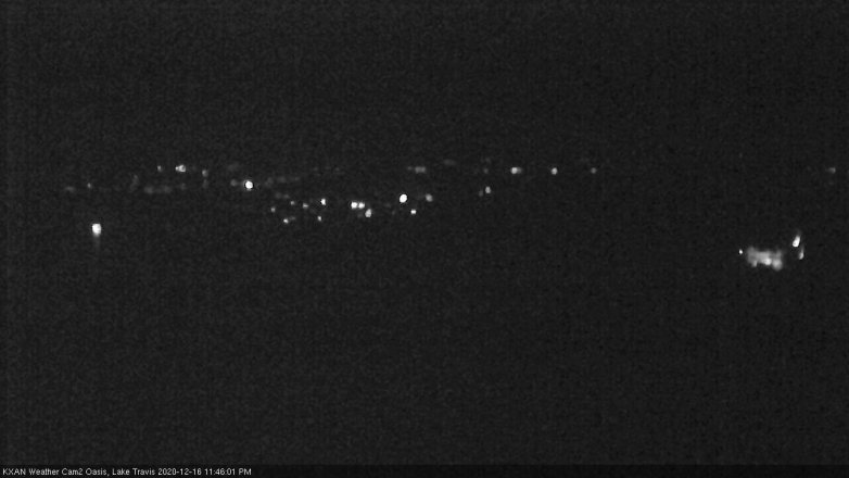 Lake Travis webcam, December 16, 2020 11:45 PM CT