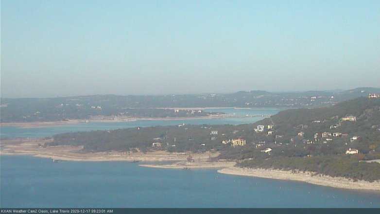 Lake Travis webcam, December 17, 2020 9:25 AM CT