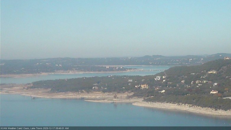 Lake Travis webcam, December 17, 2020 9:45 AM CT